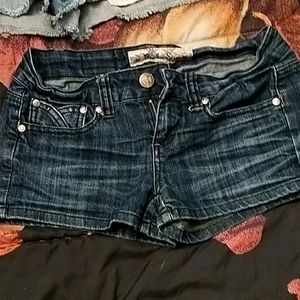 Dark wash jean shorts